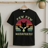 Peww Pew Pew Peww Madafakas Vintage Cat Lover T-Shirt thumb 2