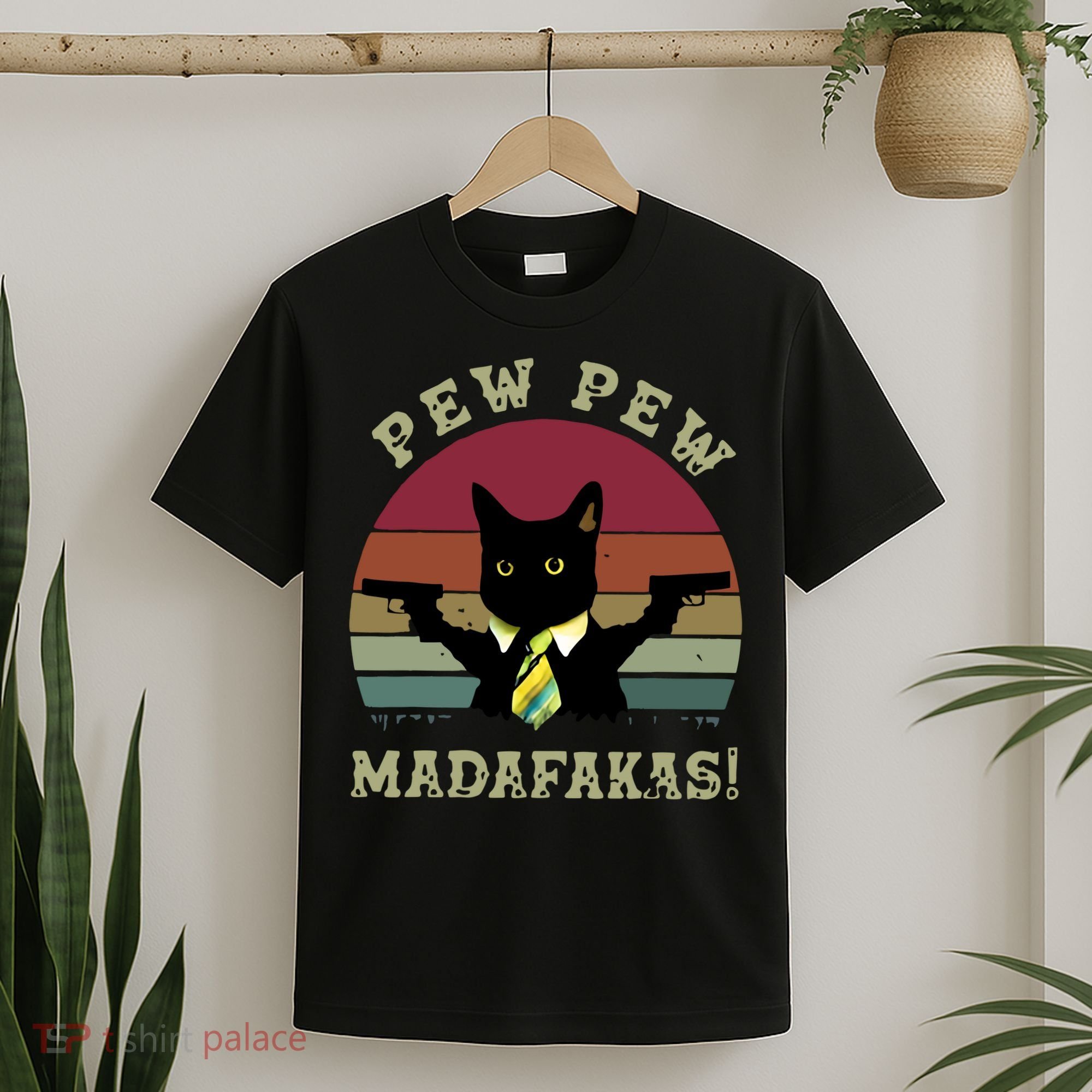 Peww Pew Pew Peww Madafakas Vintage Cat Lover T-Shirt