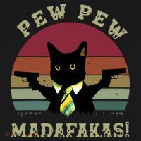 Peww Pew Pew Peww Madafakas Vintage Cat Lover T-Shirt thumb 7