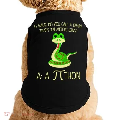Python Pithon Pi Symbol Funny Math Teacher Doggie Tank