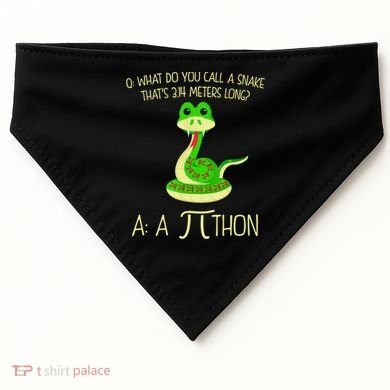 Python Pithon Pi Symbol Funny Math Teacher USA-Made Doggie Bandana