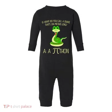 Python Pithon Pi Symbol Funny Math Teacher Infant Fleece One Piece