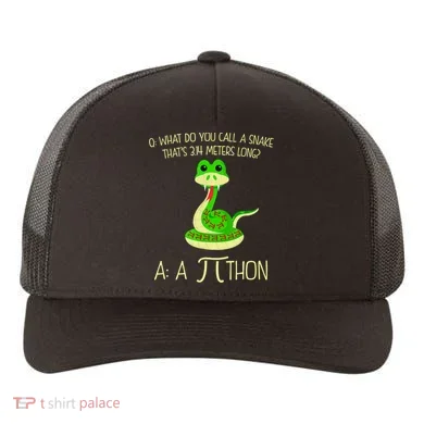 Python Pithon Pi Symbol Funny Math Teacher Yupoong Adult 5-Panel Trucker Hat