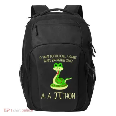 Python Pithon Pi Symbol Funny Math Teacher Transport Backpack