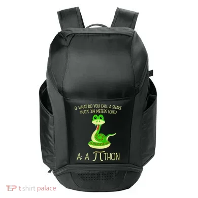 Python Pithon Pi Symbol Funny Math Teacher Sport-Tek Club Rec Backpack