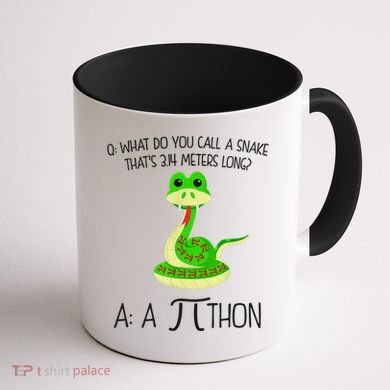 Python Pithon Pi Symbol Funny Math Teacher Coffee Mug back