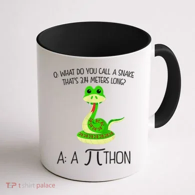 Python Pithon Pi Symbol Funny Math Teacher Coffee Mug back