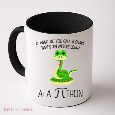 Python Pithon Pi Symbol Funny Math Teacher Coffee Mug