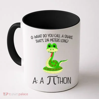 Python Pithon Pi Symbol Funny Math Teacher Coffee Mug