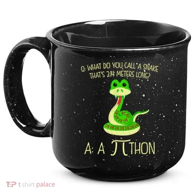 Python Pithon Pi Symbol Funny Math Teacher 15oz Campfire Ceramic Mug