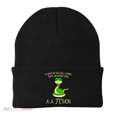 Python Pithon Pi Symbol Funny Math Teacher Beanie