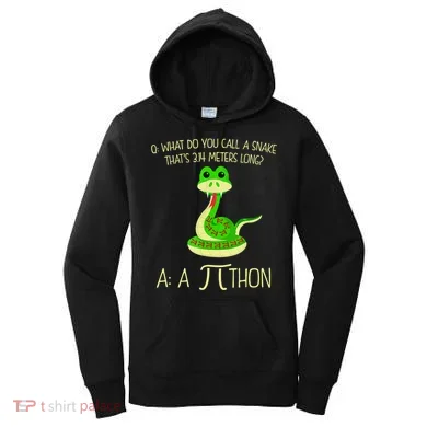 Python Pithon Pi Symbol Funny Math Teacher Women's Hoodie