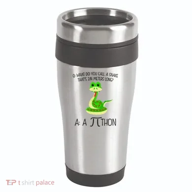 Python Pithon Pi Symbol Funny Math Teacher 16oz Travel Tumbler