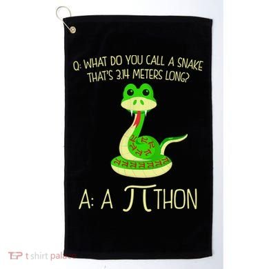 Python Pithon Pi Symbol Funny Math Teacher Golf Towel