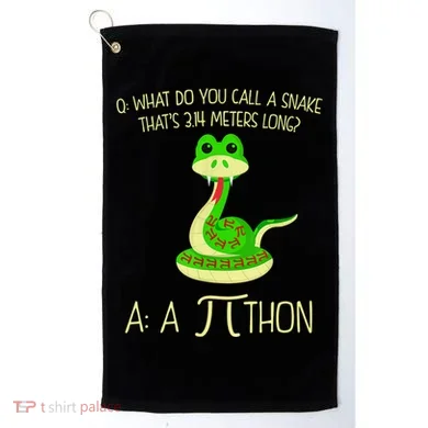 Python Pithon Pi Symbol Funny Math Teacher Golf Towel