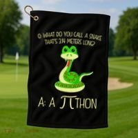 Python Pithon Pi Symbol Funny Math Teacher Golf Towel thumb 1