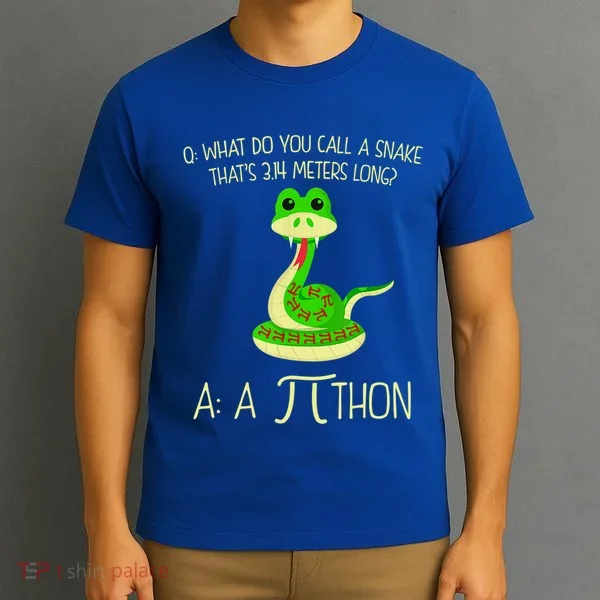 Python Pithon Pi Symbol Funny Math Teacher T-Shirt