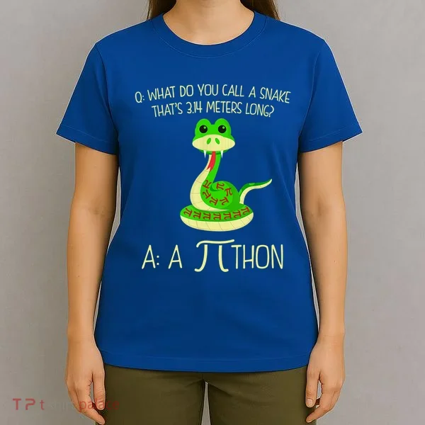 Python Pithon Pi Symbol Funny Math Teacher T-Shirt