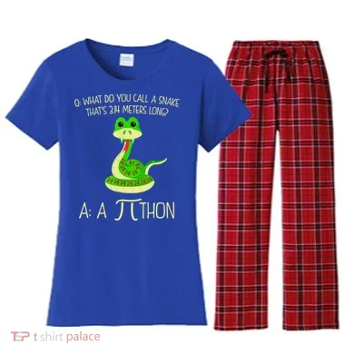 Python Pithon Pi Symbol Funny Math Teacher Women's Flannel Pajama Set