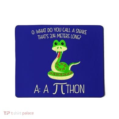 Python Pithon Pi Symbol Funny Math Teacher Mousepad