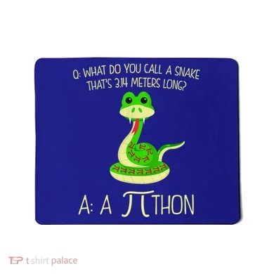 Python Pithon Pi Symbol Funny Math Teacher Mousepad