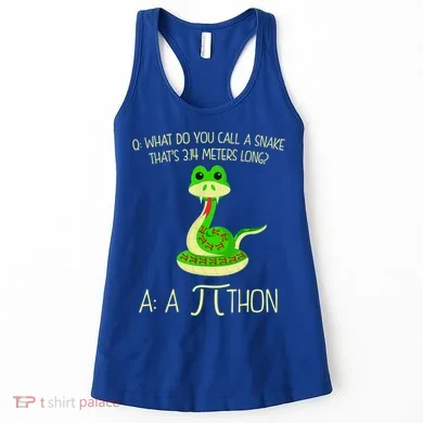 Python Pithon Pi Symbol Funny Math Teacher Women's Tank Top