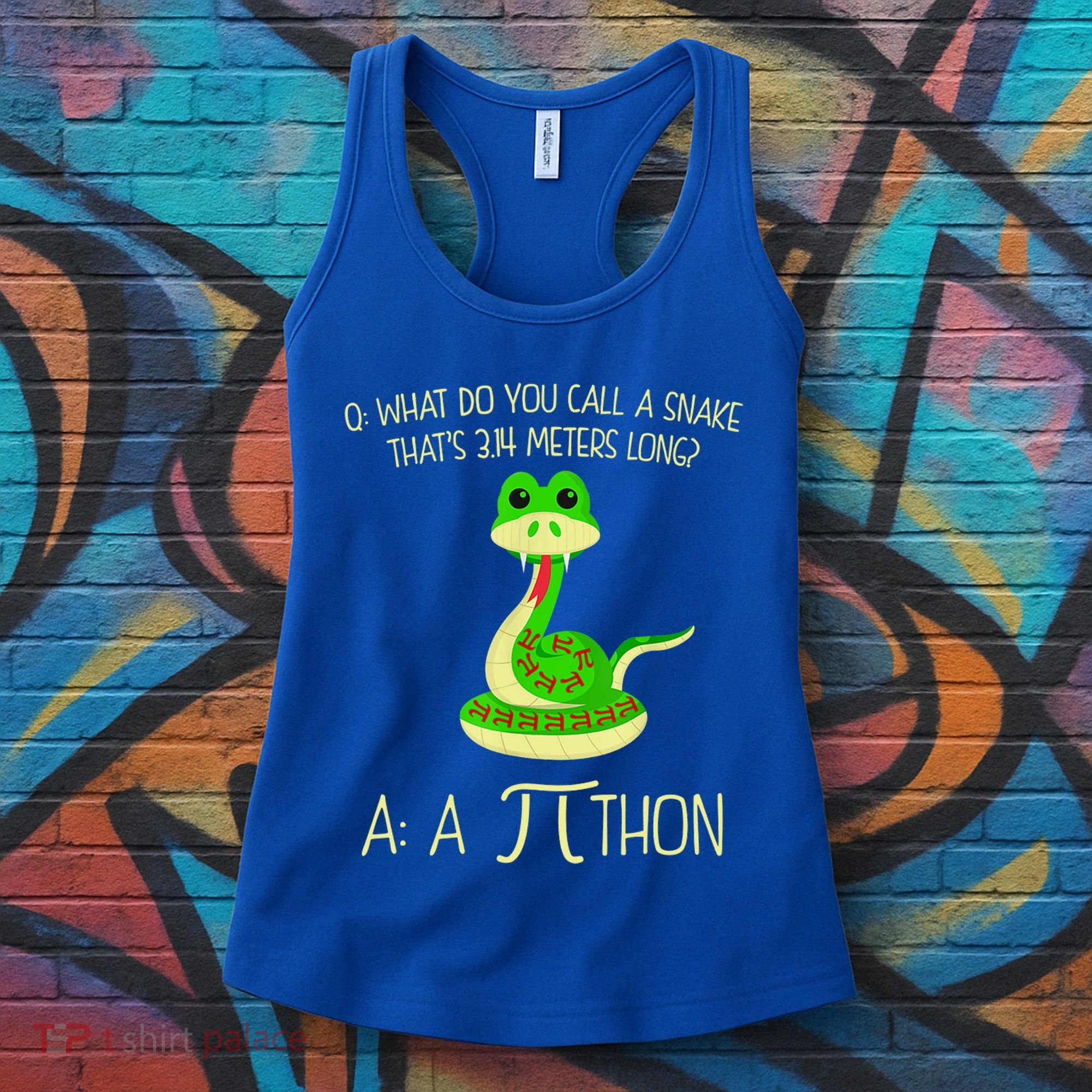 Python Pithon Pi Symbol Funny Math Teacher Women's Tank Top