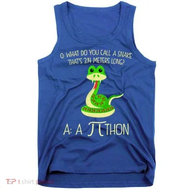 Python Pithon Pi Symbol Funny Math Teacher Tank Top