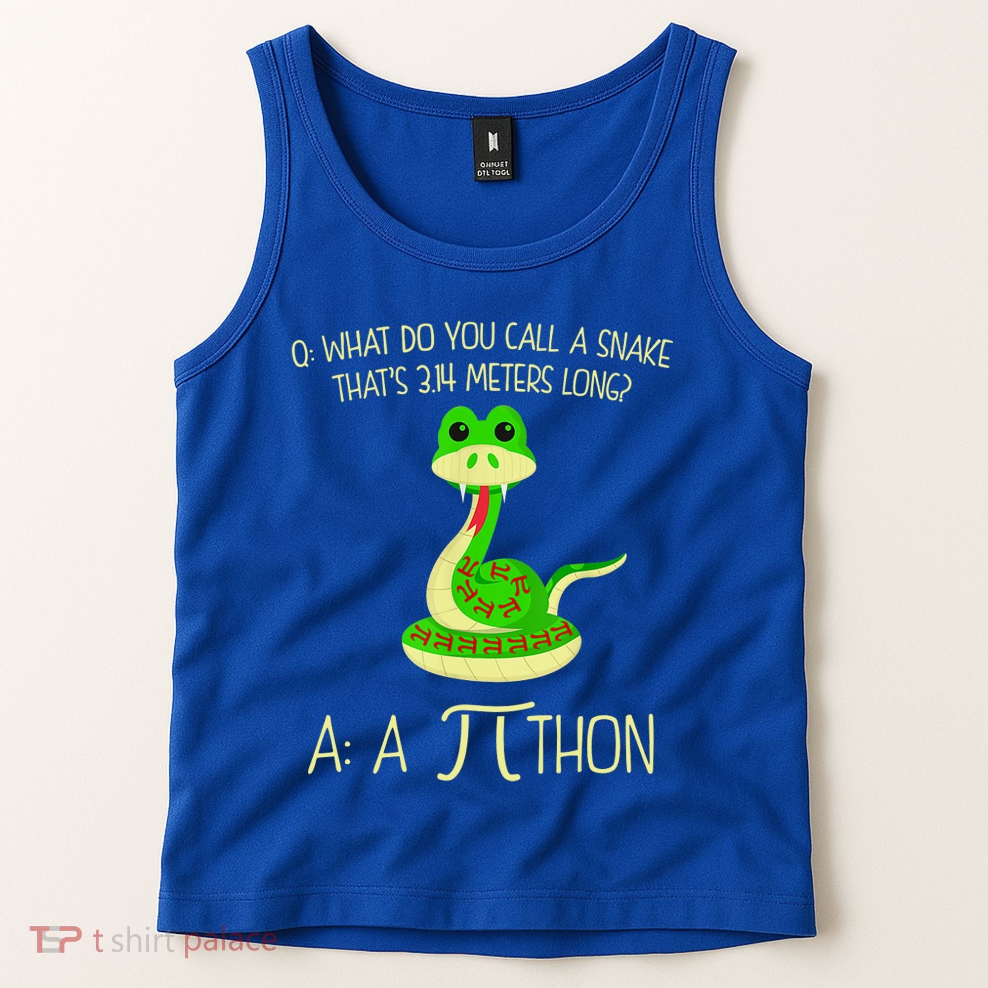 Python Pithon Pi Symbol Funny Math Teacher Tank Top