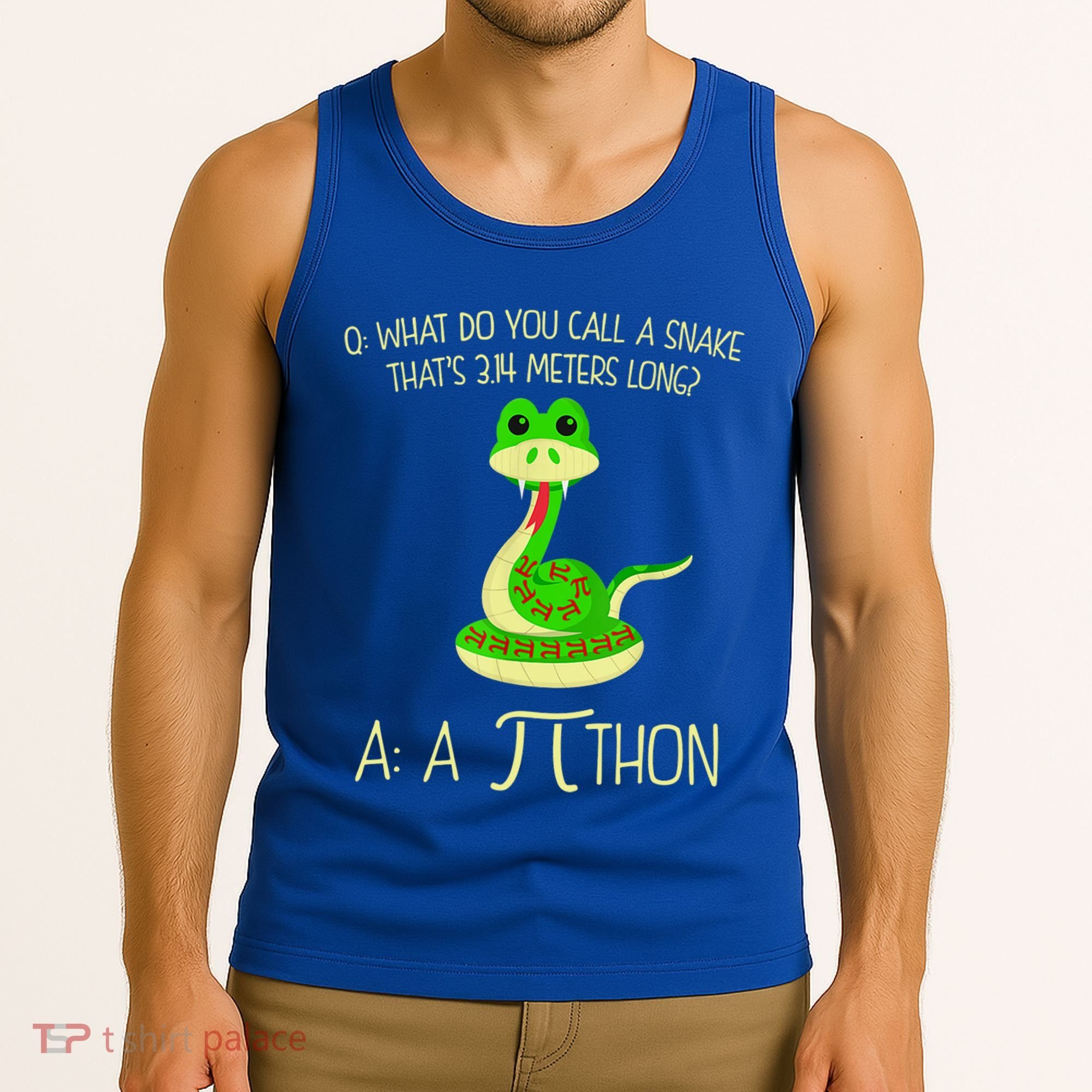 Python Pithon Pi Symbol Funny Math Teacher Tank Top