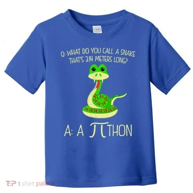 Python Pithon Pi Symbol Funny Math Teacher Toddler T-Shirt