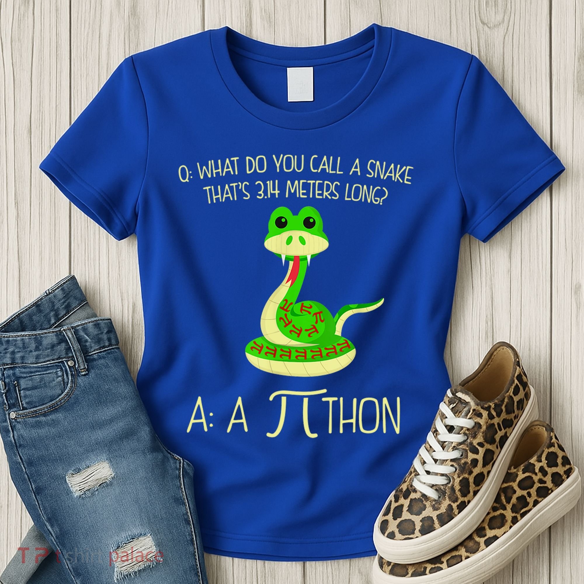 Python Pithon Pi Symbol Funny Math Teacher Women's T-Shirt
