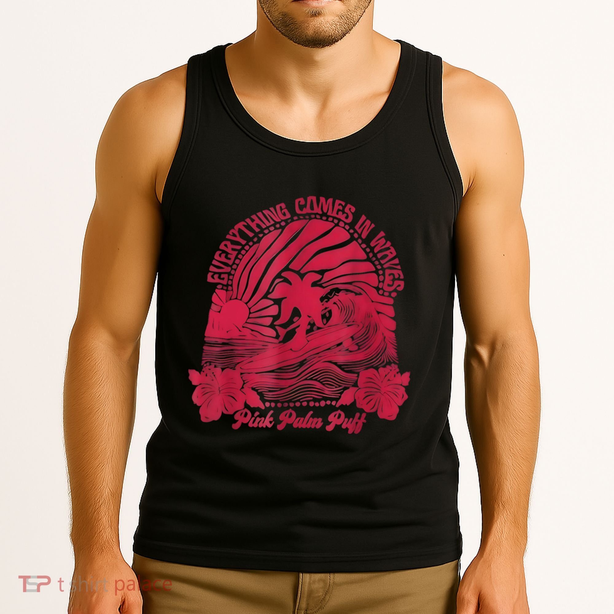 Palm Puff Tank Top