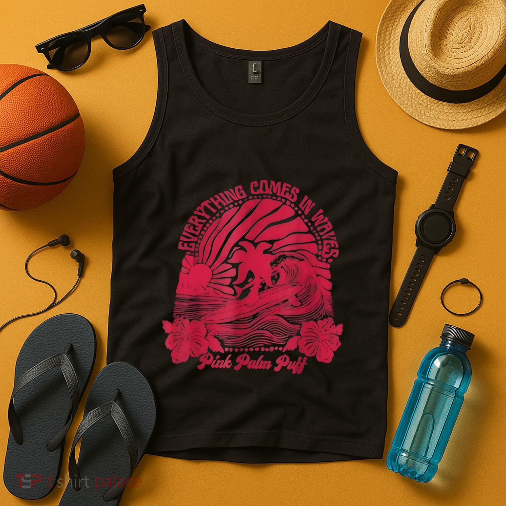 Palm Puff Tank Top