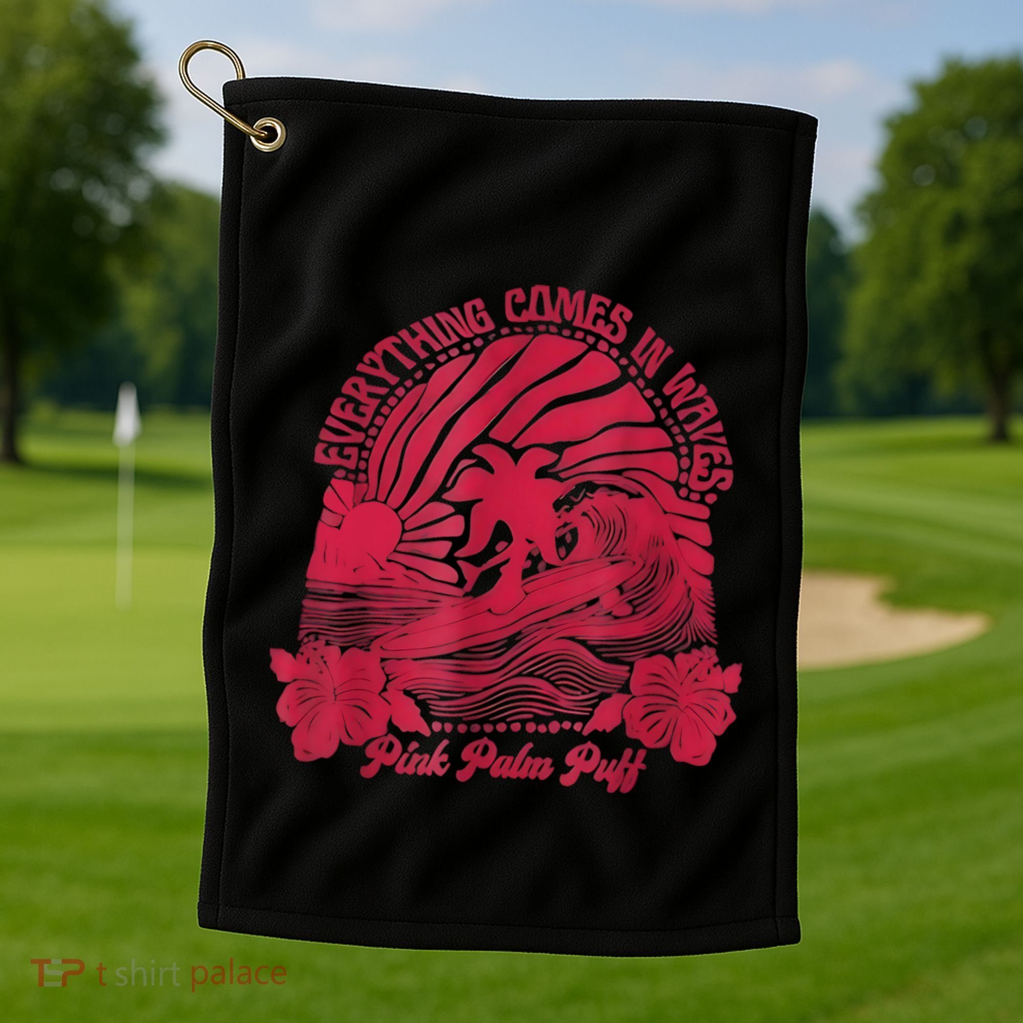 Palm Puff Golf Towel