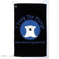Polar Plunge Polar Bear I Took The Plunge Golf Towel thumb 0