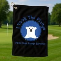 Polar Plunge Polar Bear I Took The Plunge Golf Towel thumb 1