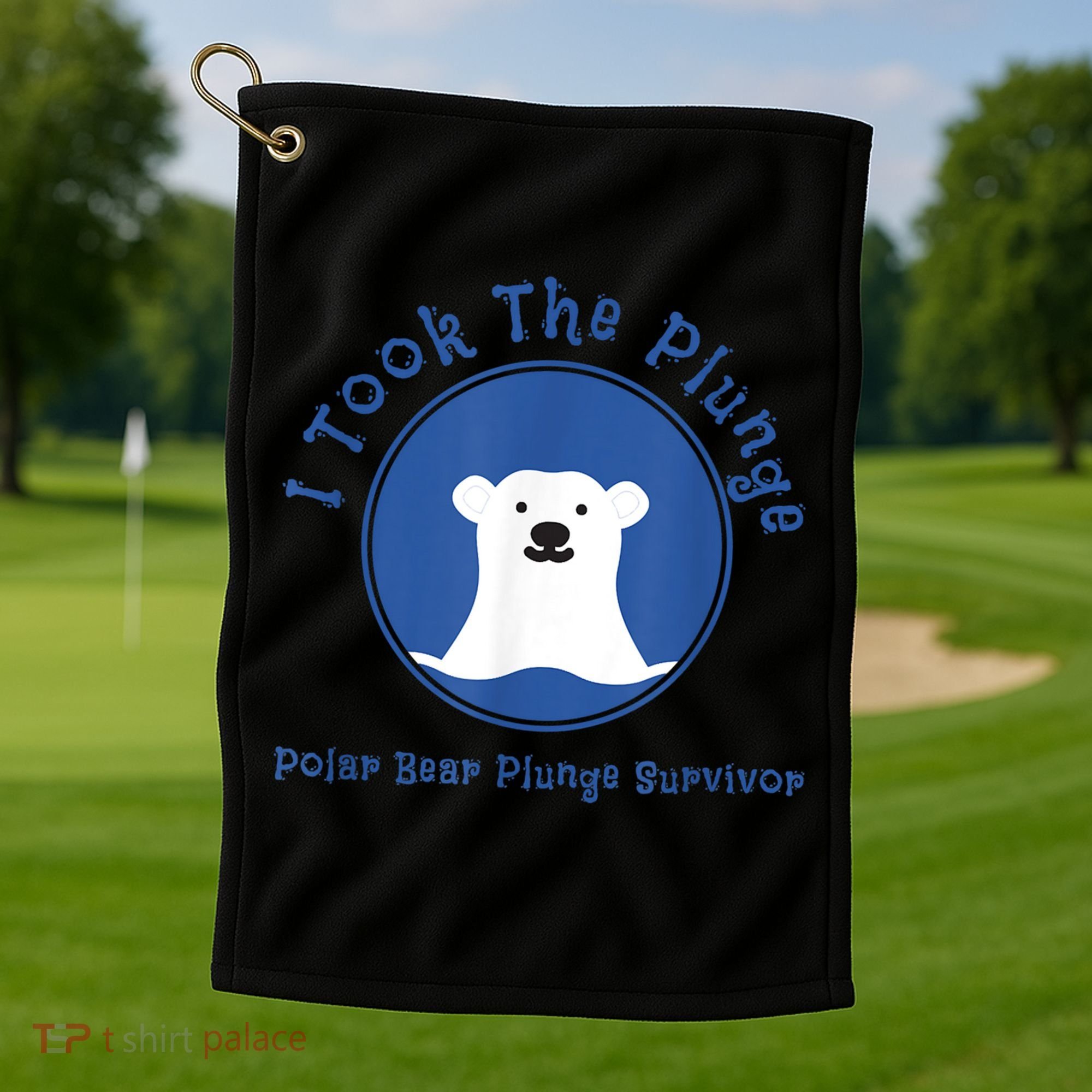 Polar Plunge Polar Bear I Took The Plunge Golf Towel