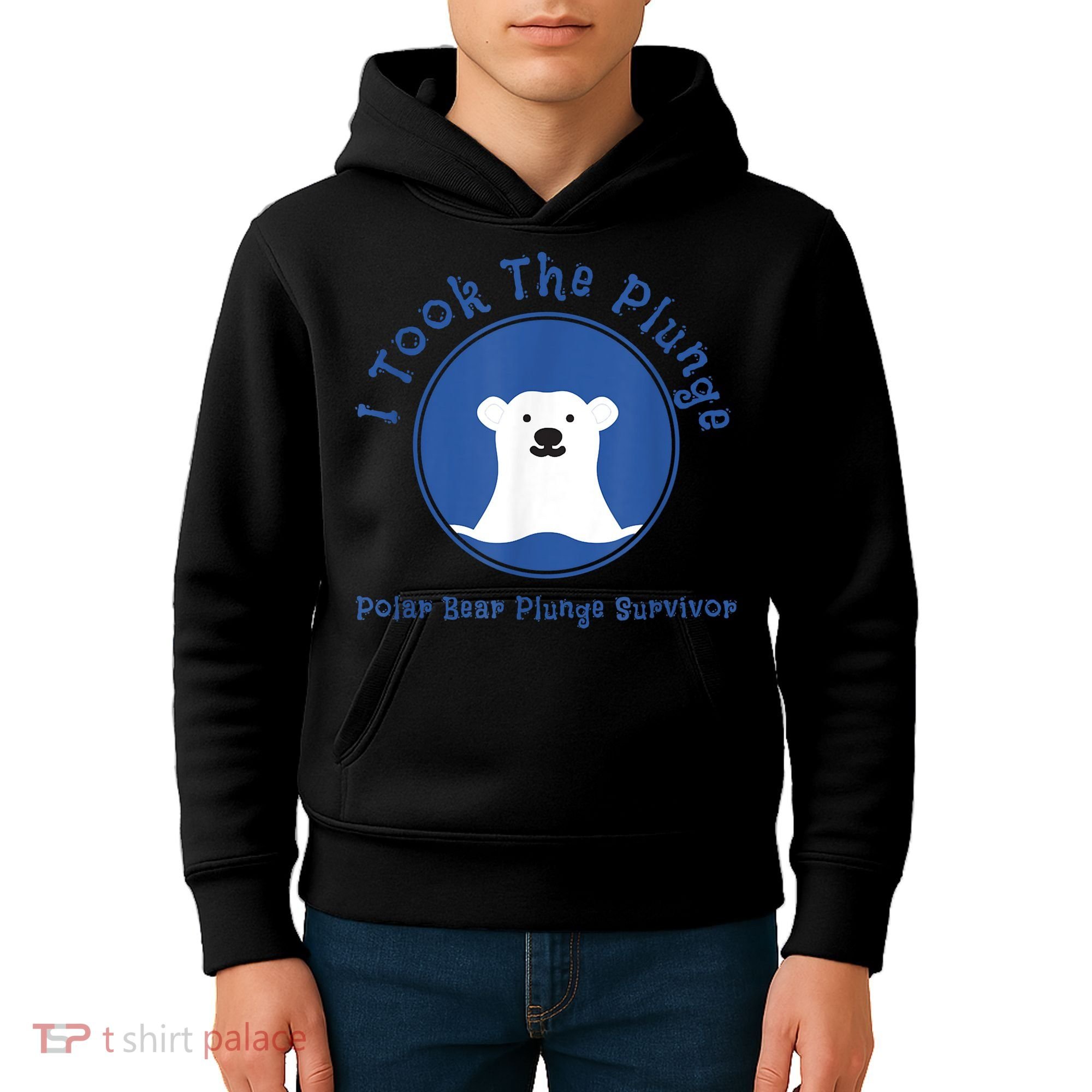 Polar Plunge Polar Bear I Took The Plunge Kids Hoodie