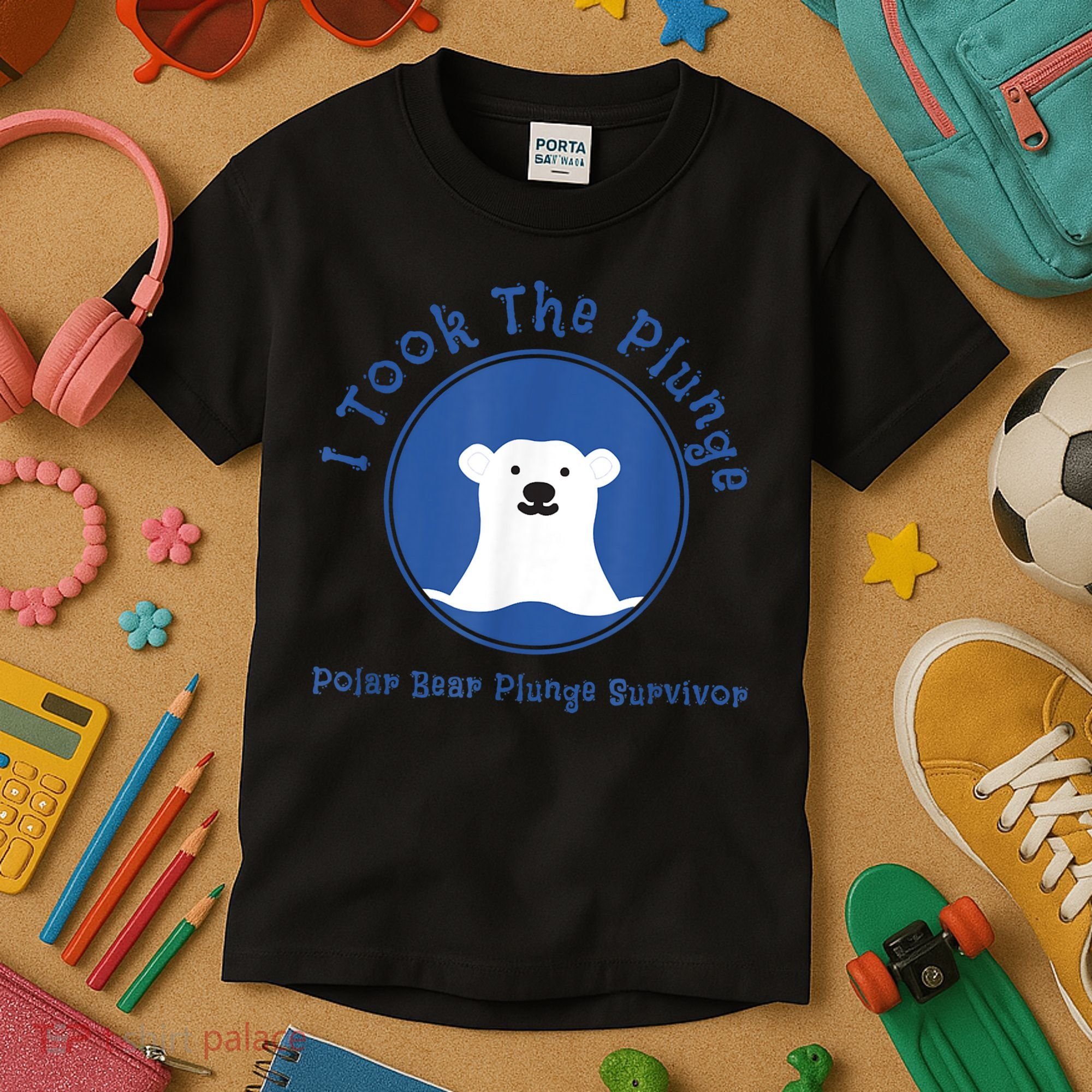 Polar Plunge Polar Bear I Took The Plunge Kids T-Shirt