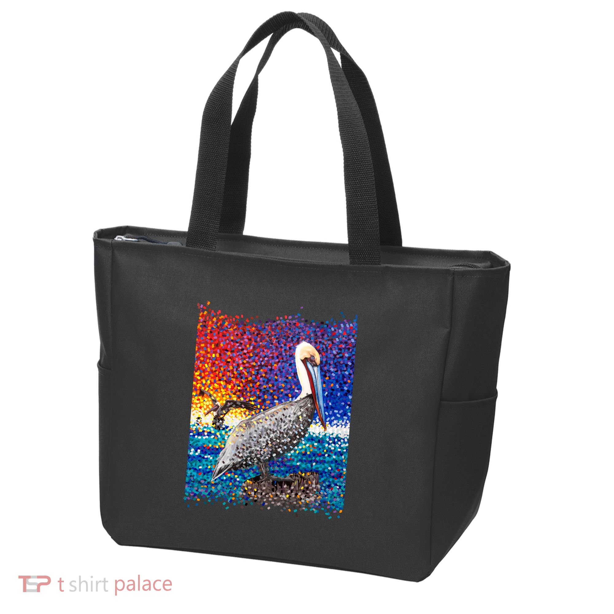 Pelican Pixelated Tote Bag