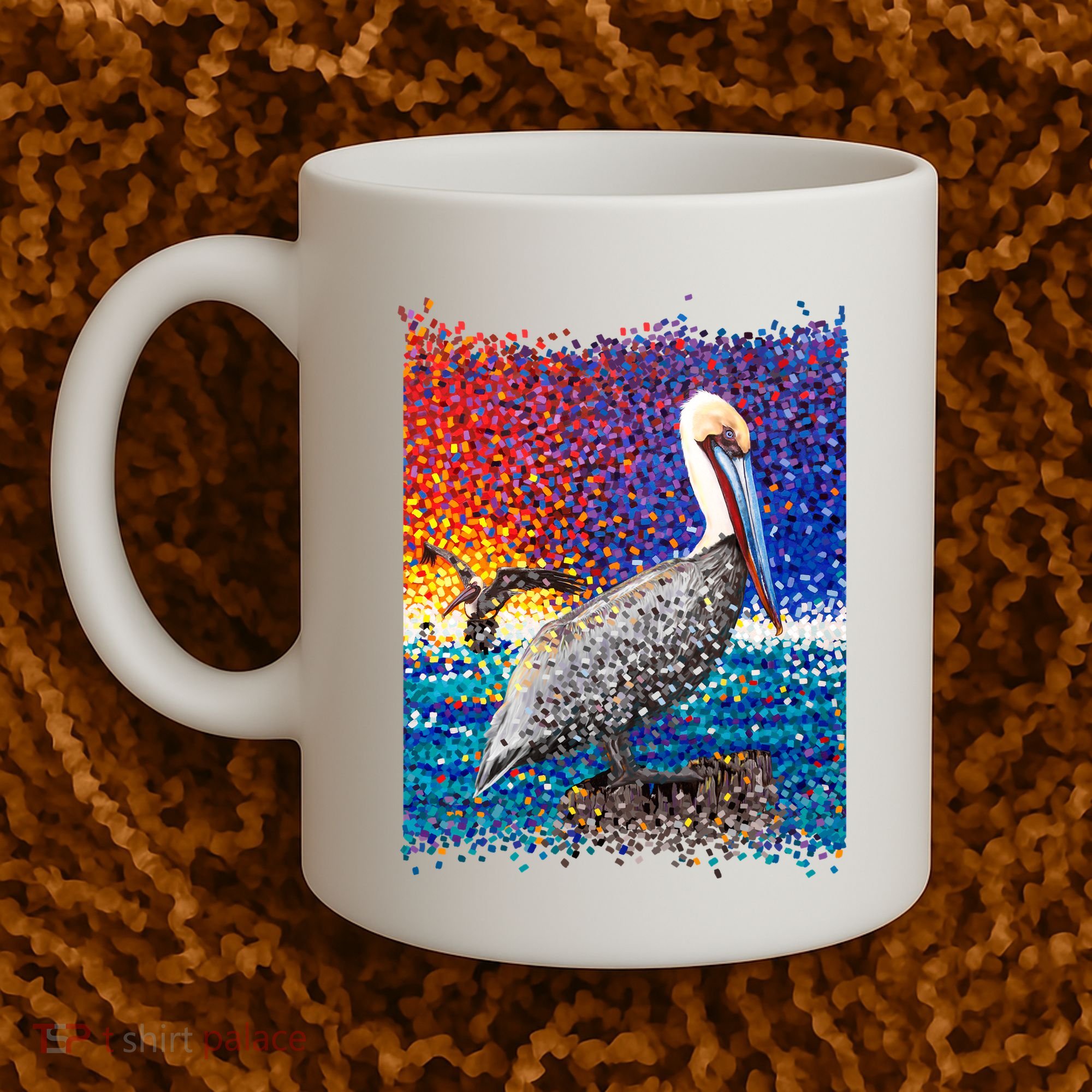 Pelican Pixelated Coffee Mug