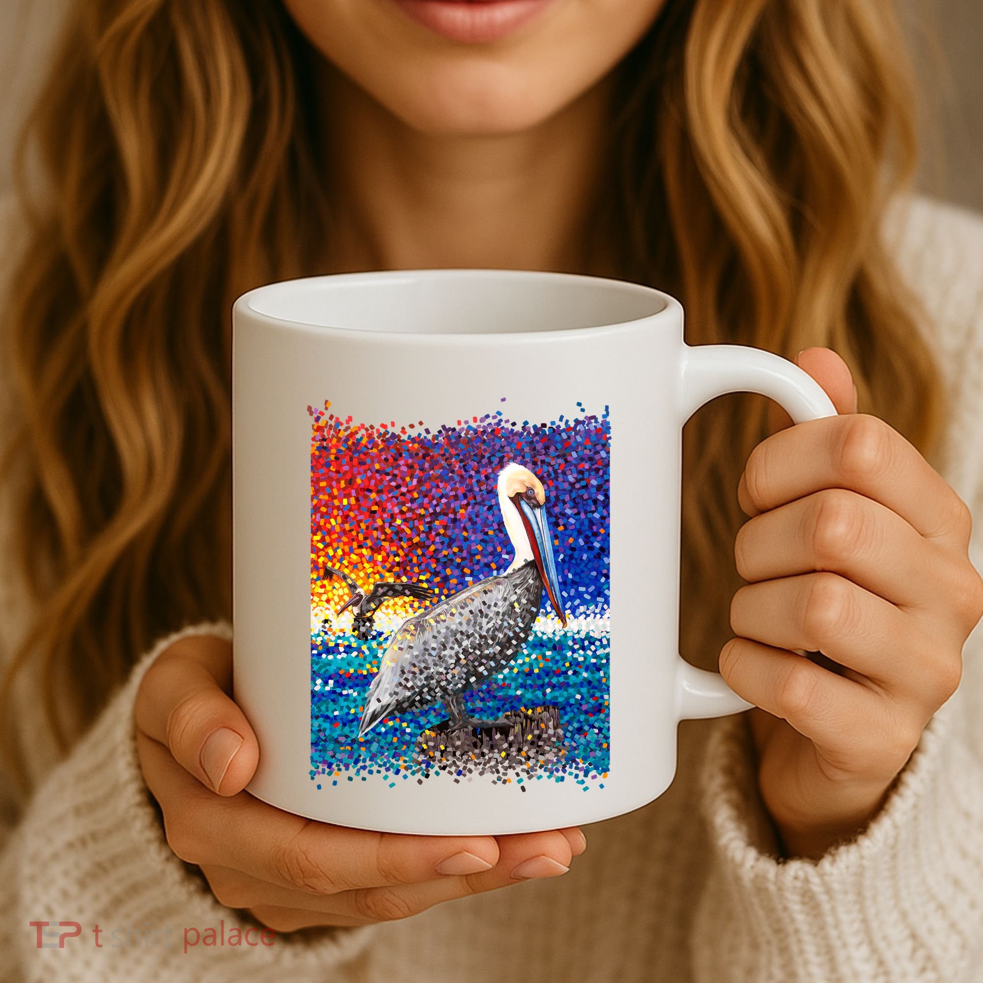 Pelican Pixelated Coffee Mug