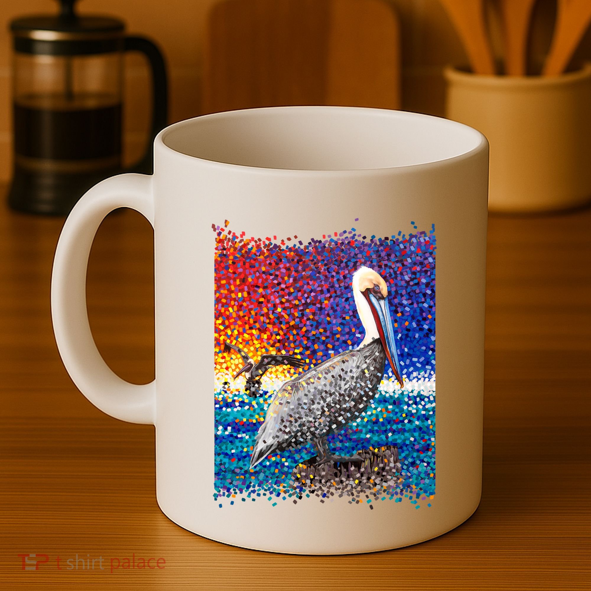 Pelican Pixelated Coffee Mug
