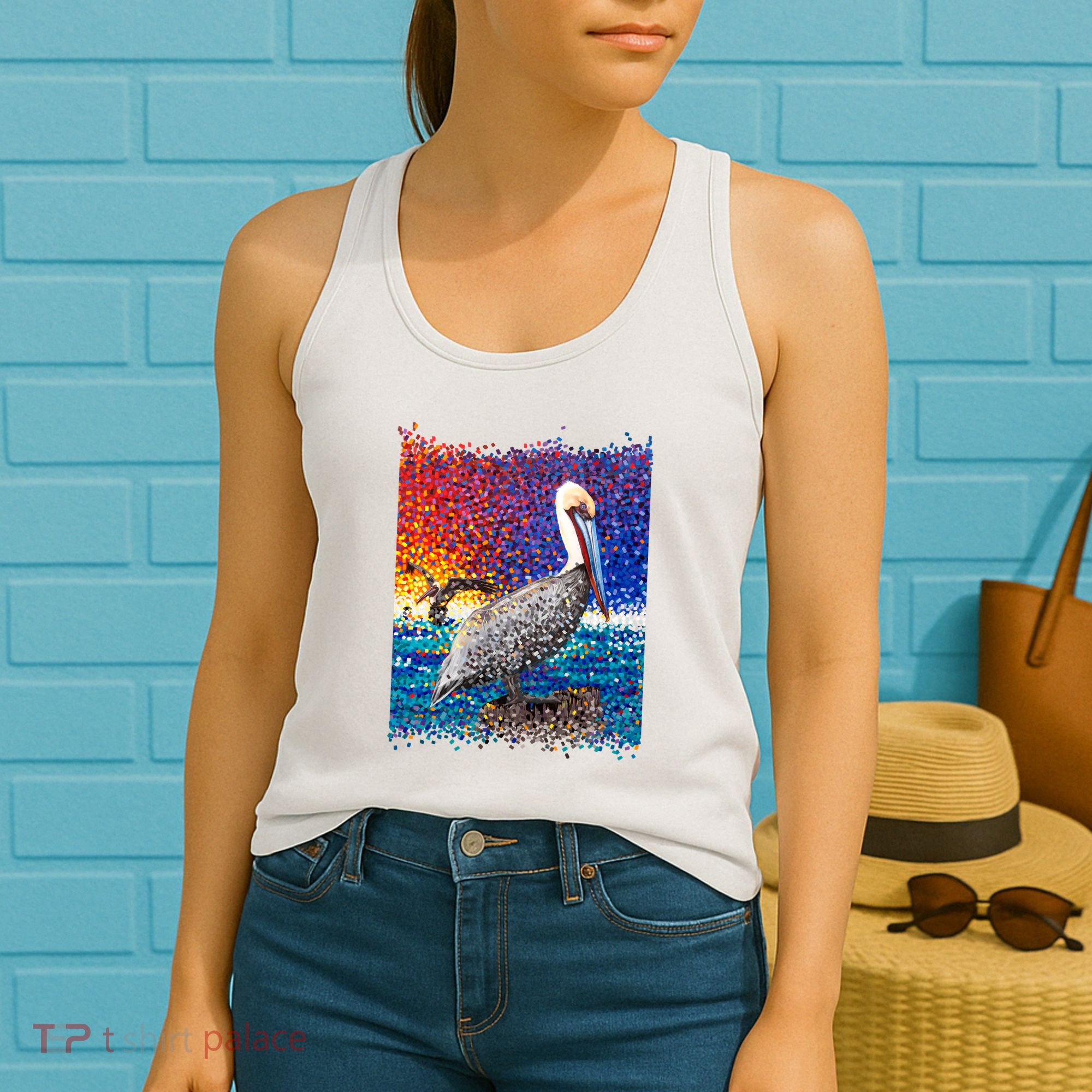 Pelican Pixelated Women's Tank Top