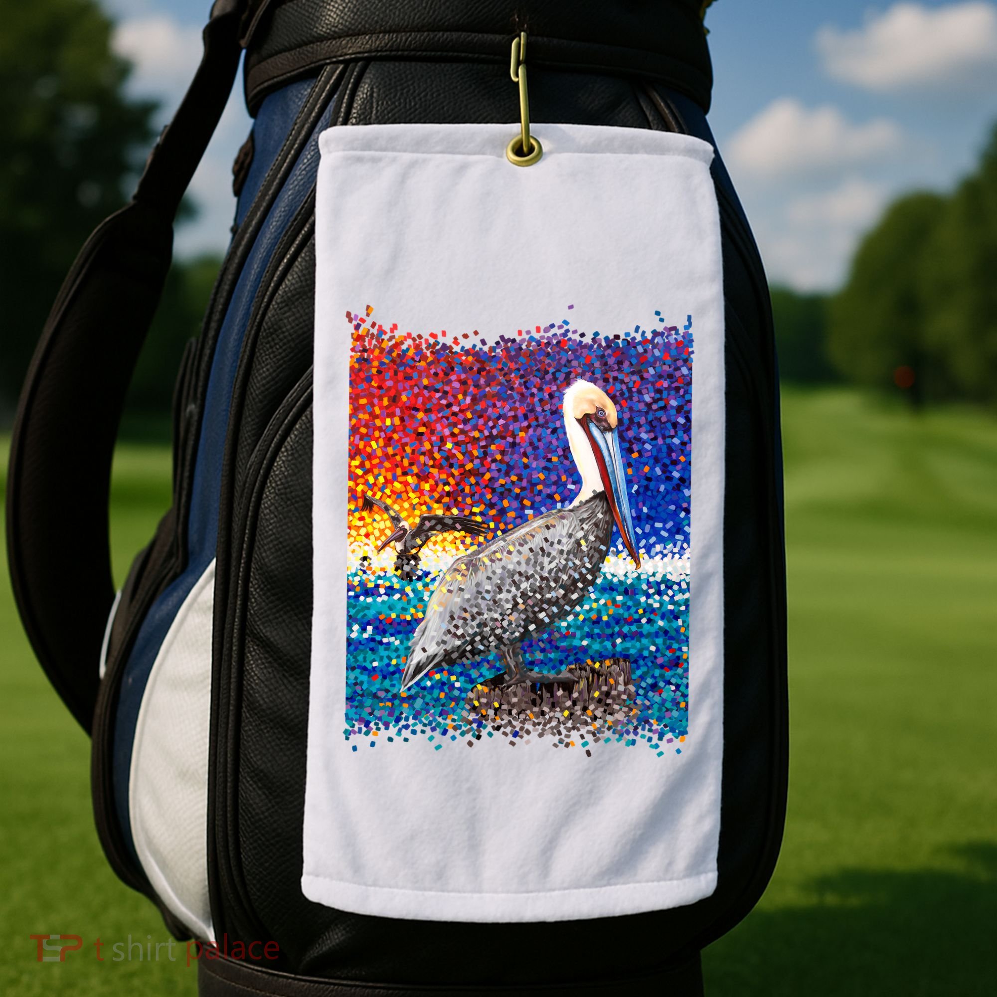 Pelican Pixelated Golf Towel