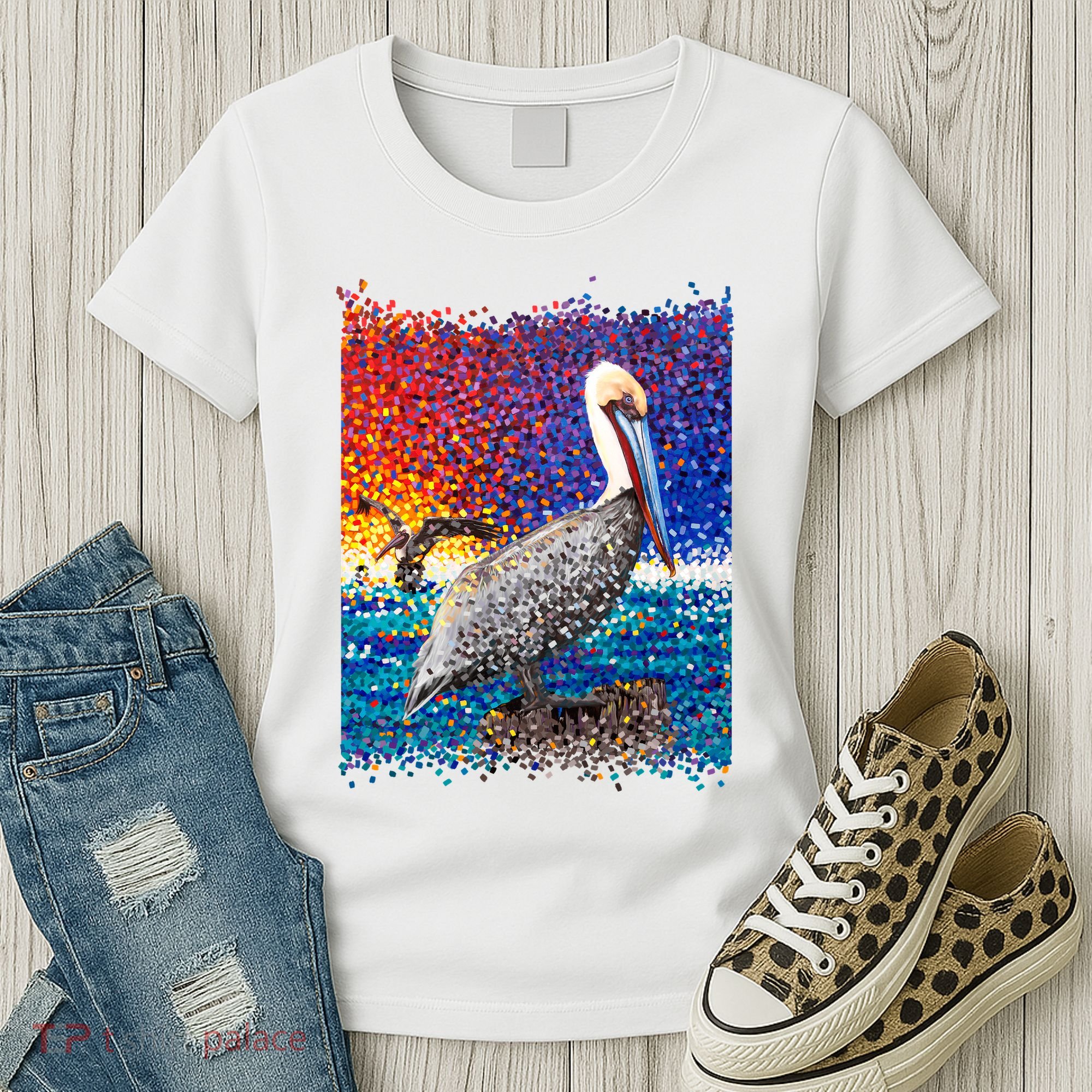 Pelican Pixelated Women's T-Shirt