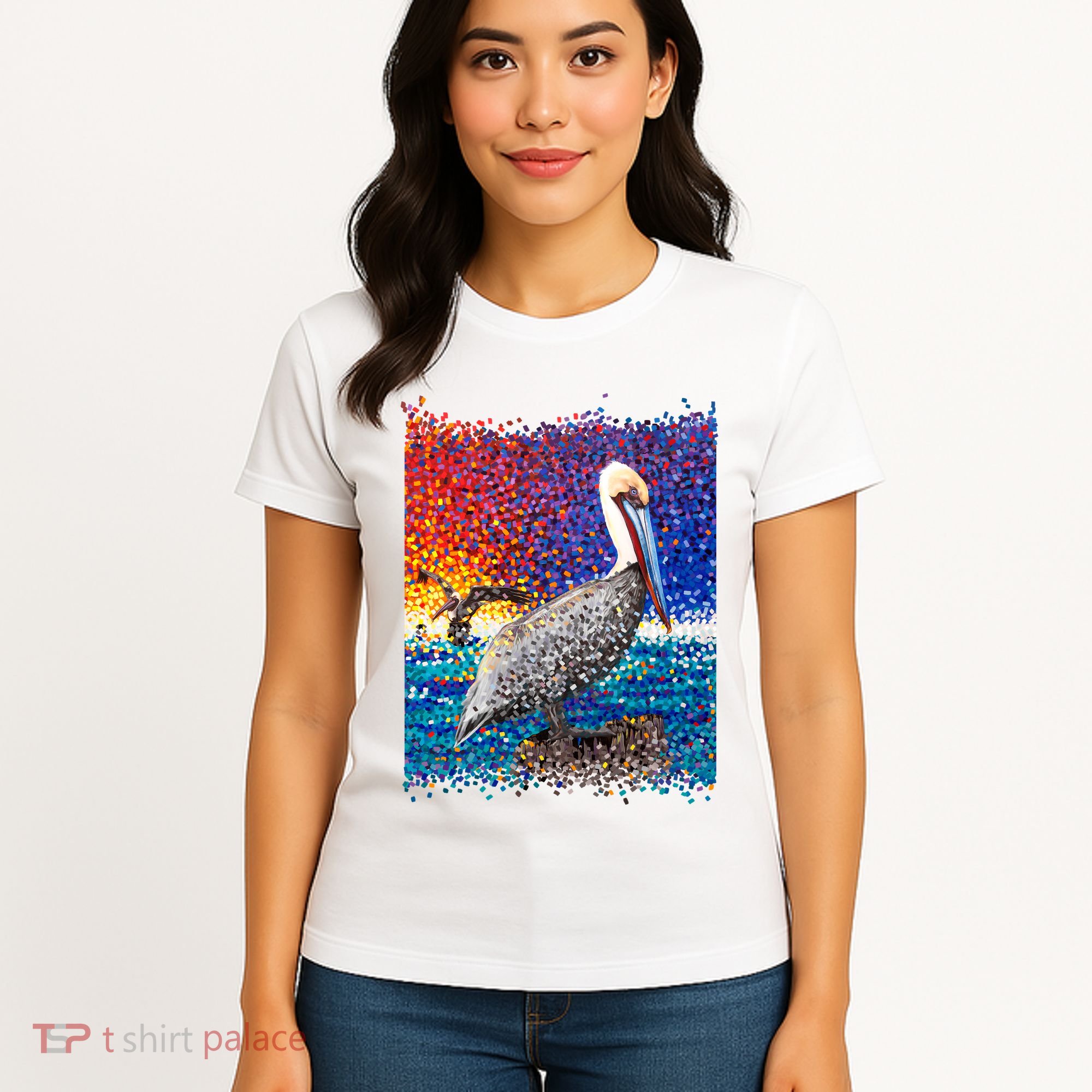 Pelican Pixelated Women's T-Shirt