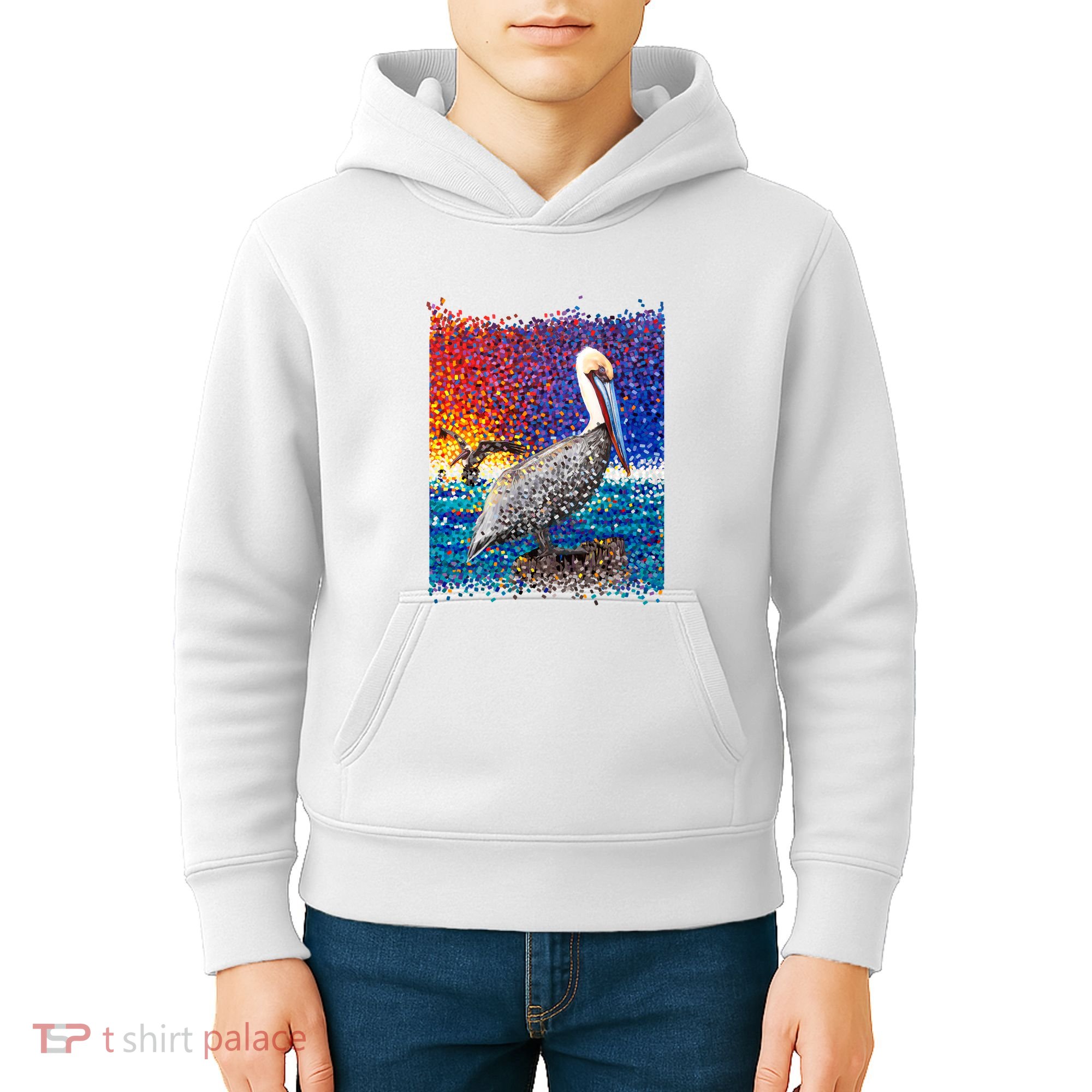 Pelican Pixelated Kids Hoodie