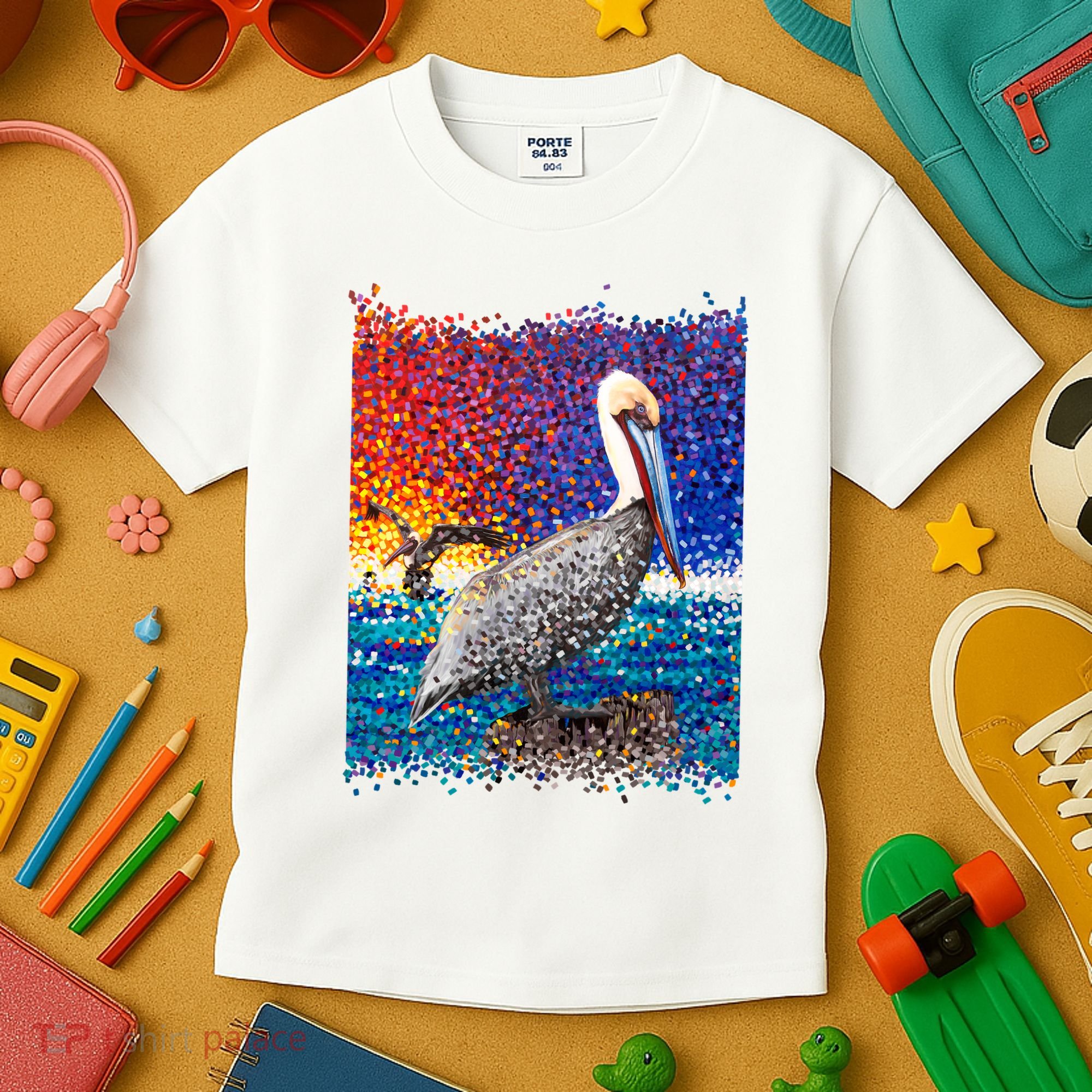Pelican Pixelated Kids T-Shirt